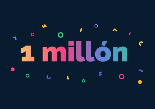 Celebrando 1 millón de usuarios 🎉